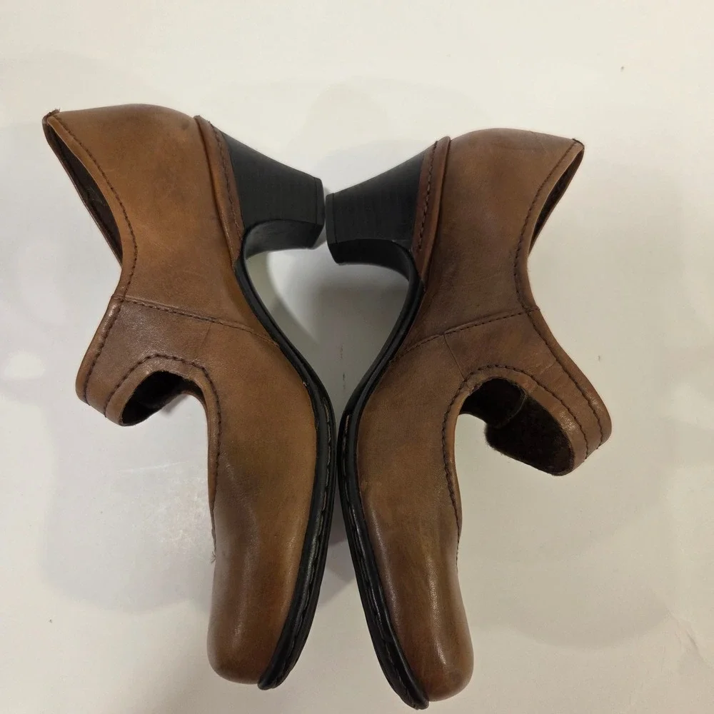 Cobb Hill Mary Jane‎ Heels Womens 8M Tan Leather Ruched Office Career Academia